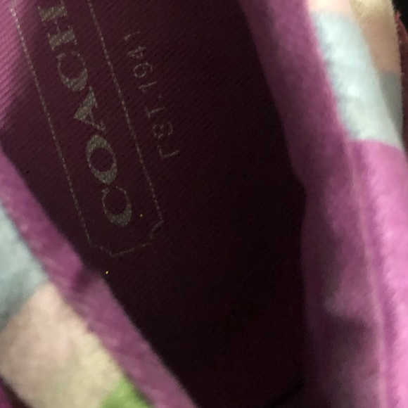 Coach Barrett Fun Rainbow Multi Colored Ladies Low Top Striped Size 6.5 - Picture 6 of 9